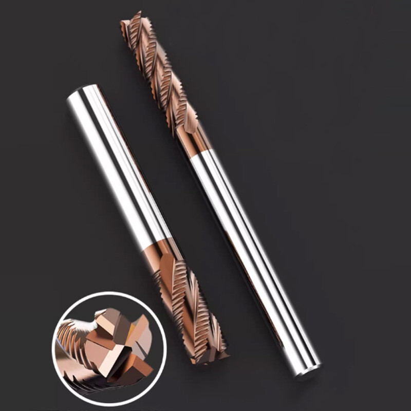 Solid Carbide Roughing End Mill 55° 3/4 Flute For Steel,Aluminum,Stainless Steel