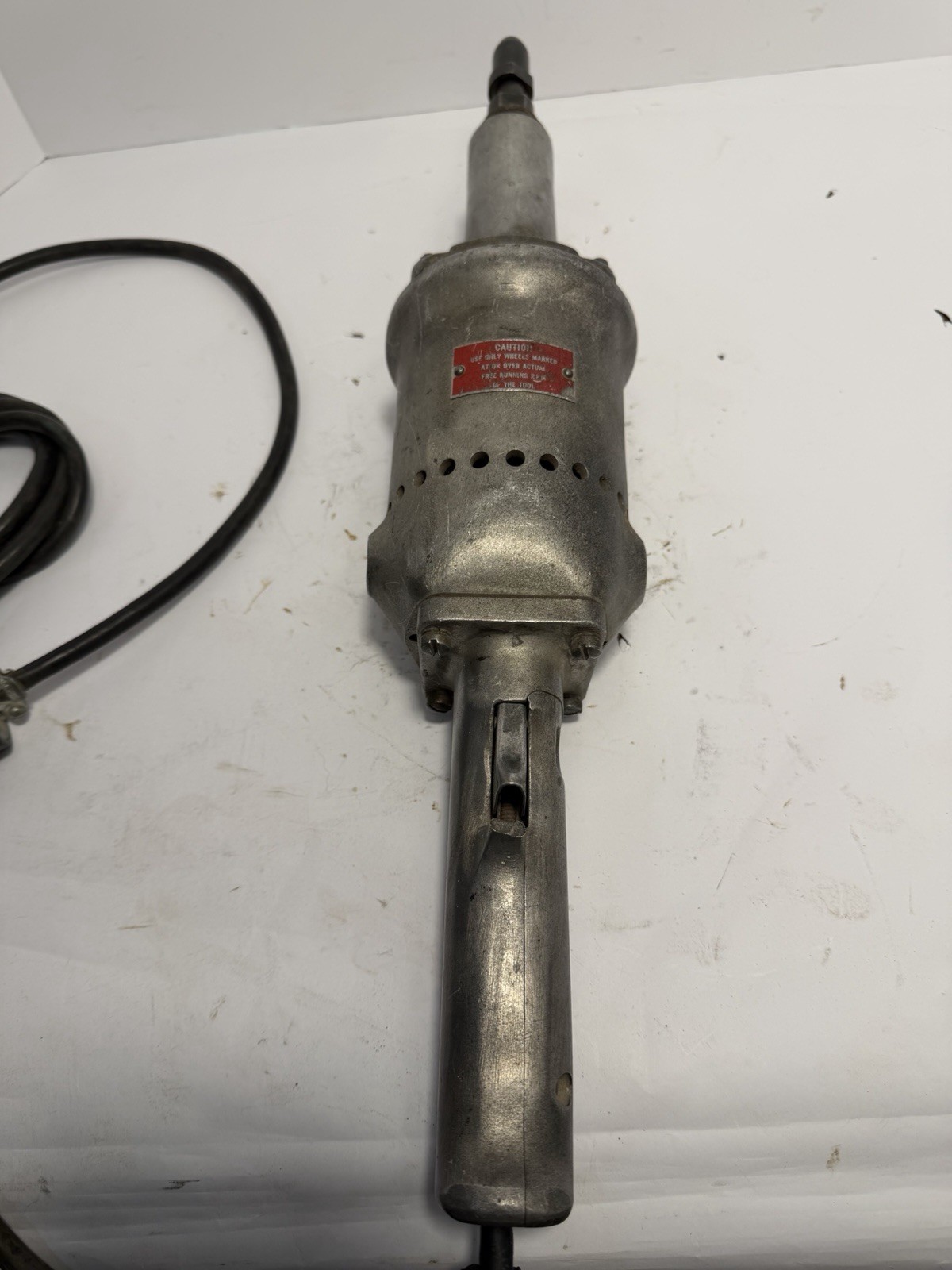 Vintage Heavy Duty Electric Straight Grinder 19.5” Cast Aluminum Housing Works