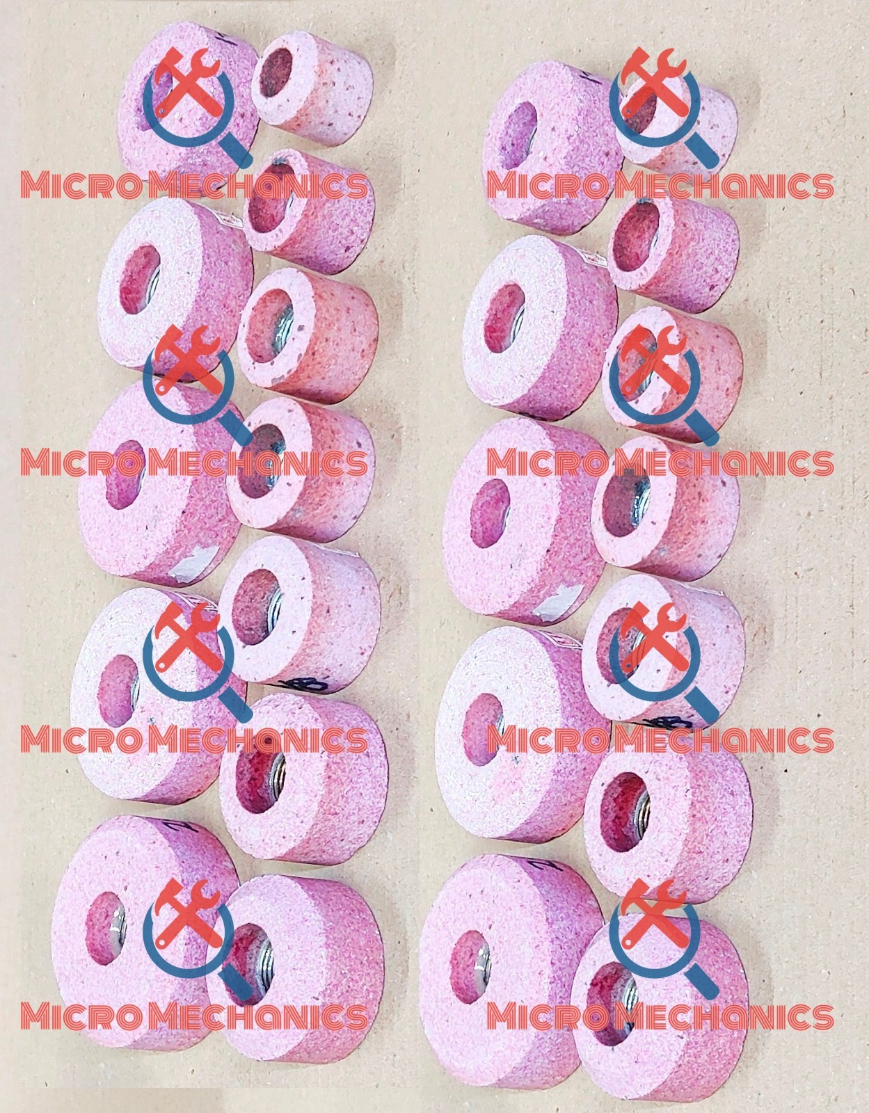 Sioux Valve Seat Pink Grinding Wheels Set 24 Pcs Stone Holder Star Drive 11/16″