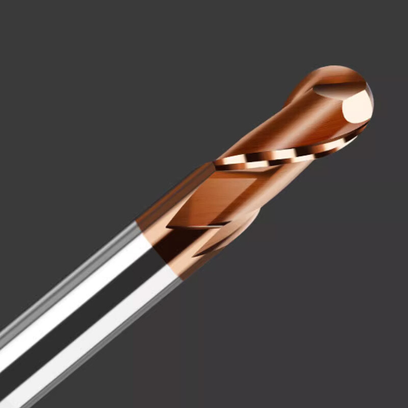 HRC60° CNC Lathe Milling Cutter Ball Nose Drill Bit 2 Flutes Carbide End Mill