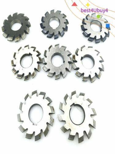 8PCs/set HSS 14.5° Involute Gear Cutter DP8 DP12 DP16 DP20 DP22 DP24 PA14-1/2