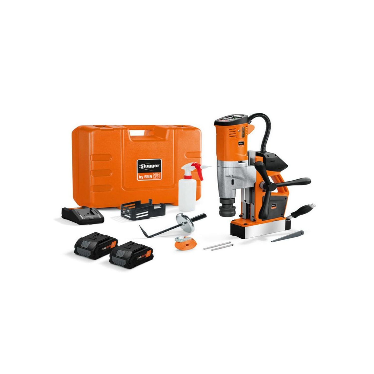 FEIN 71700563090 18V Cordless Magnetic Base Drill Kit 2x8Ah