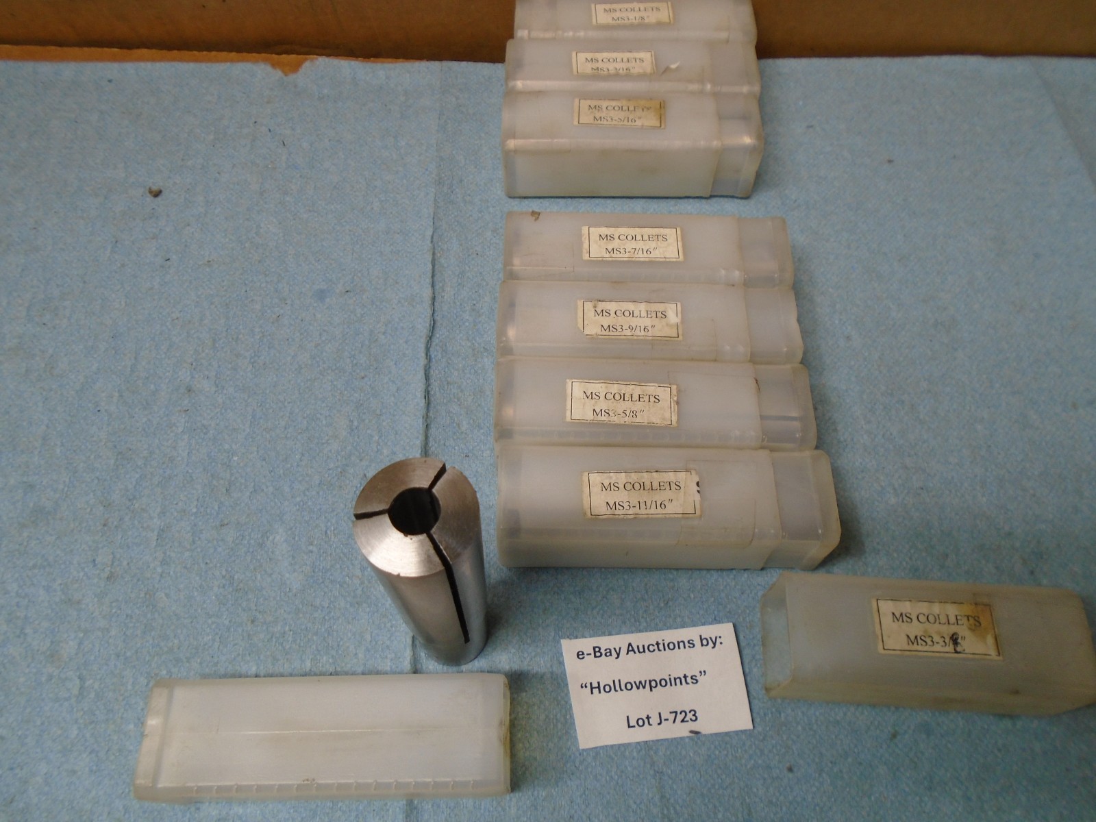 8 Asst. Unbranded MS3 Lathe Collets w/ 3/8″-16 Drawbar Thread + FREE GIFT J723