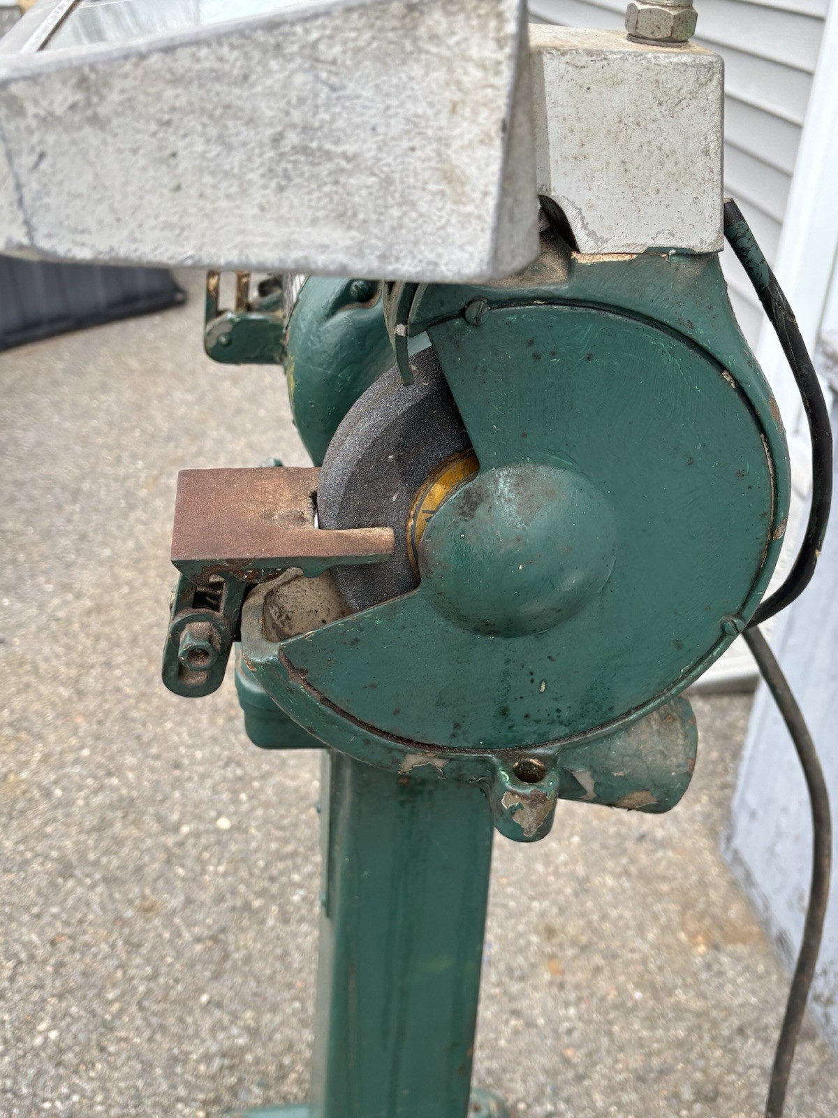 Vintage delta 7″ rockwell 23-105 pedestal Base Triple Duty grinder 1 ph~3450 RPM