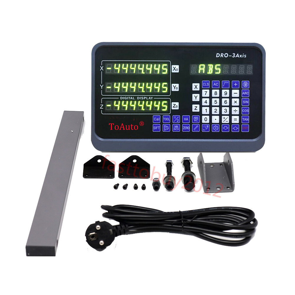 150mm+200mm+300mm Linear Scales 3 Axis DRO Digital Readout Kit for Mill Lathe US