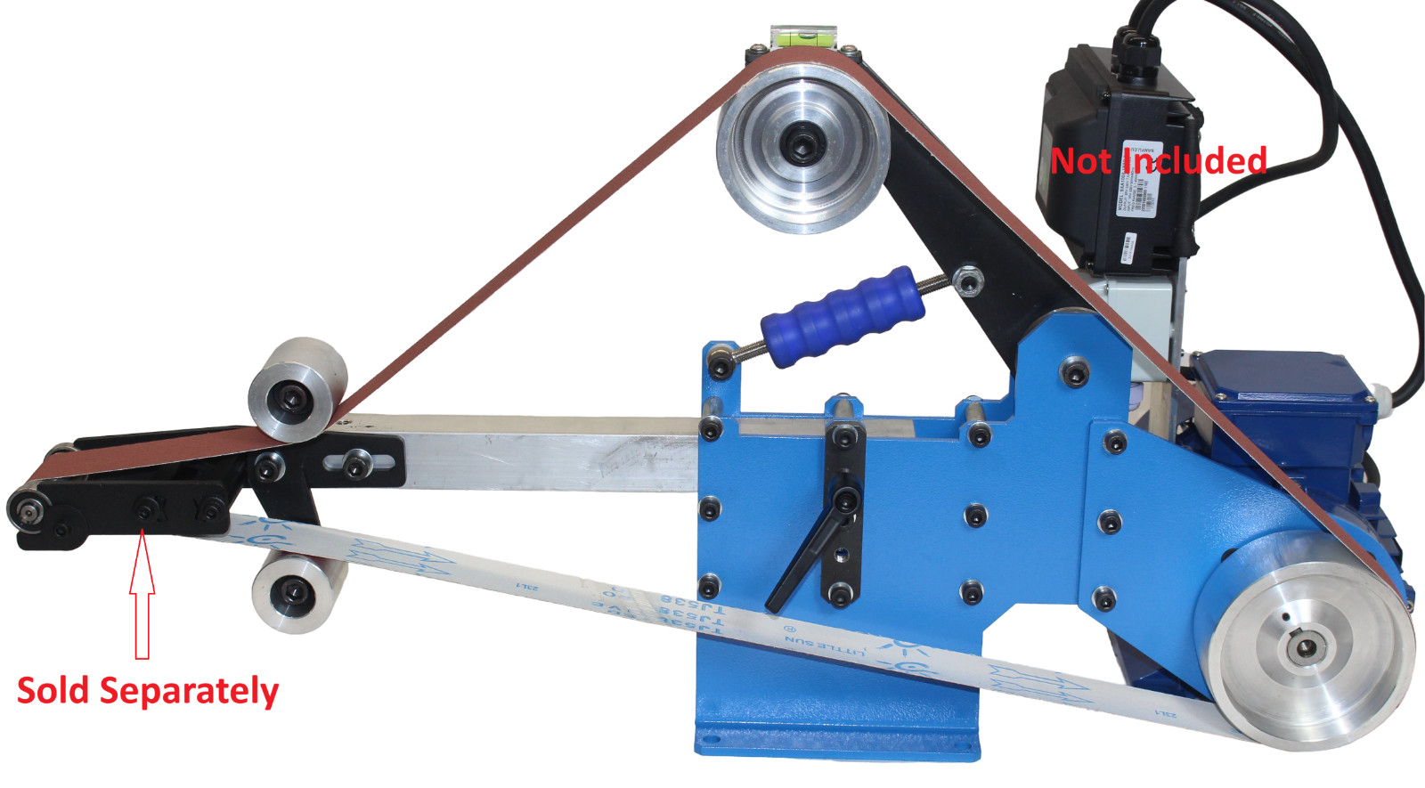 2×72 Belt Grinder – Complete with All Aluminium CNC machined Wheels – No Motor