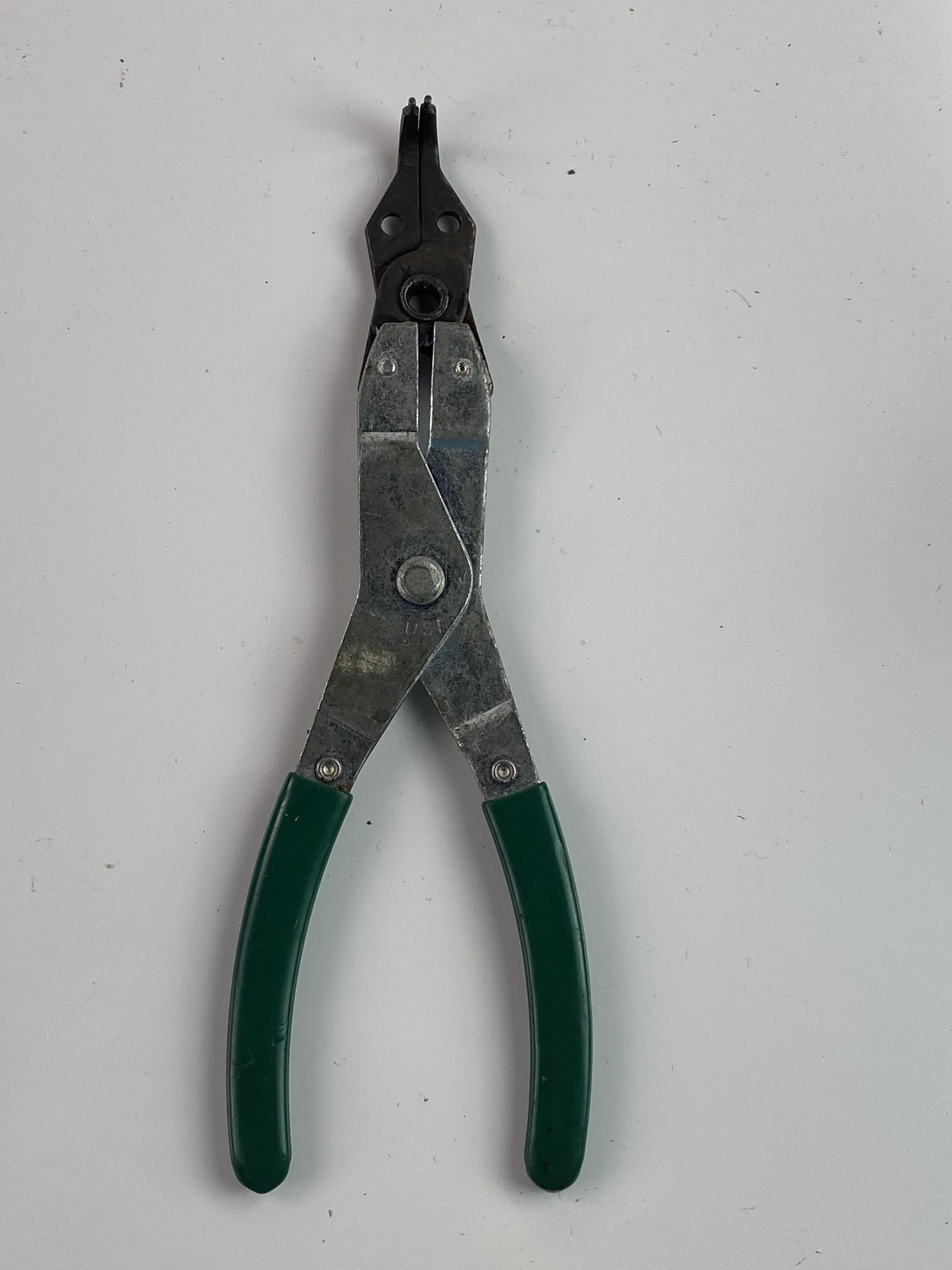 Vintage SK Tools 7616 USA Snap Ring Pliers Green Handle Circlip Retaining Tool
