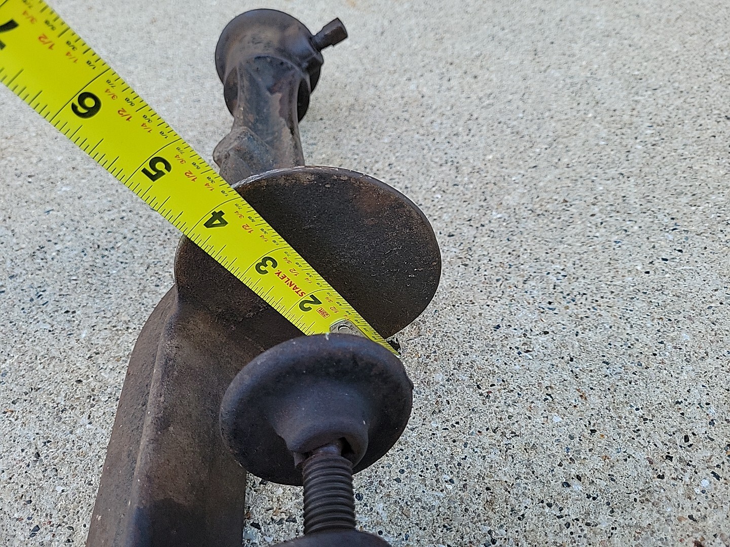 Vintage Unbranded Hand Crank Clamp On Tool Holder Crimp Burring Beading Rolling