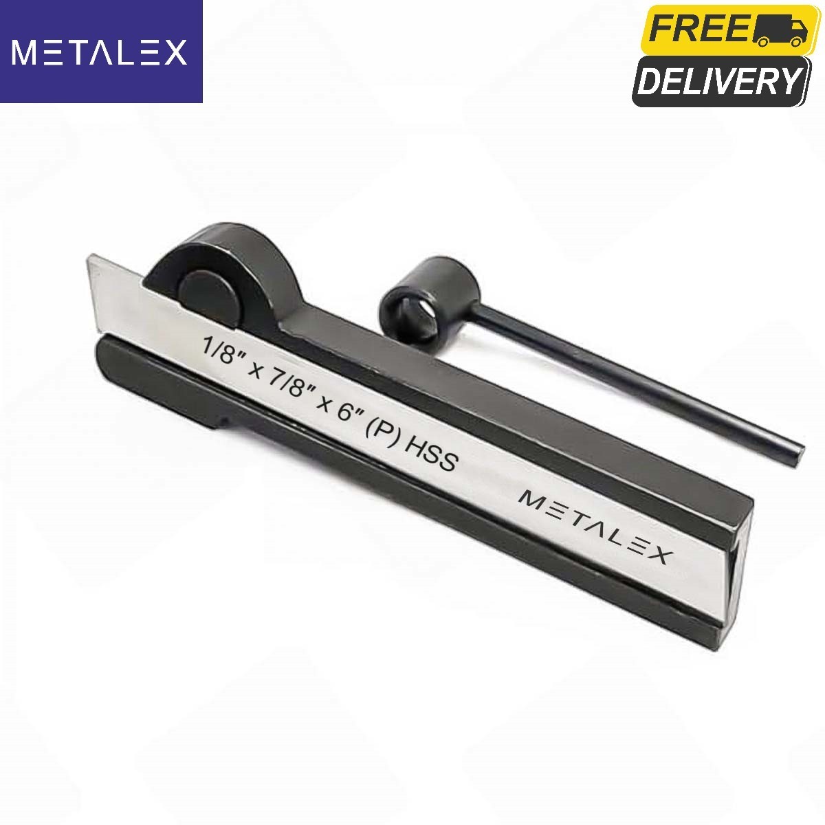 5/8″ x 1-3/8″ x 7″ Lathe Cut Off Parting Tool Holder + HSS Blade 1/8″ x 7/8″ x 6
