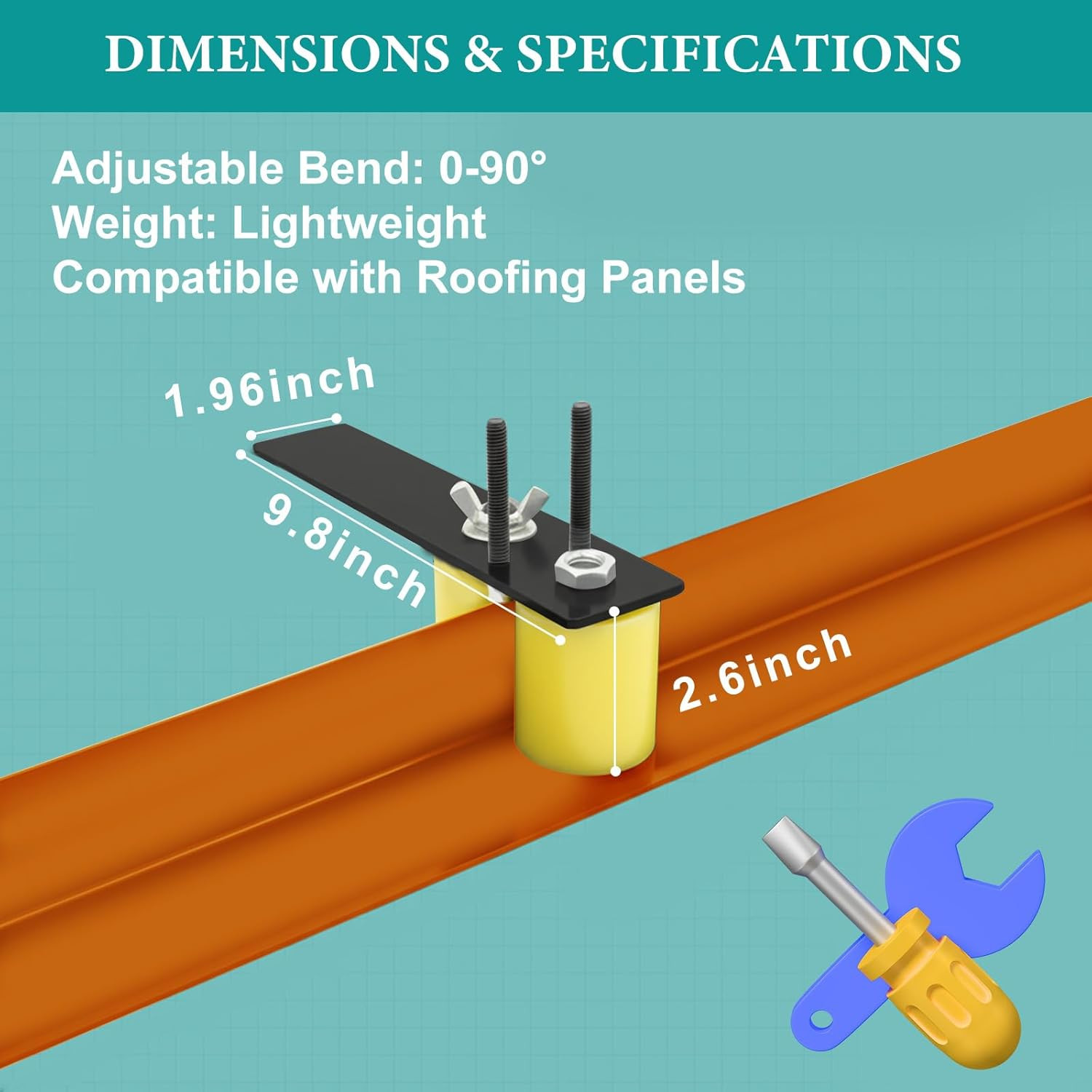 Adjustable Metal Bender Tool for Roofing – 0-90° Sheet Metal Roller