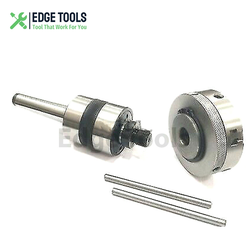 Revolving Centre 3MT shank with 50mm 3 Jaw Chuck mounting for Lathe Tailstock