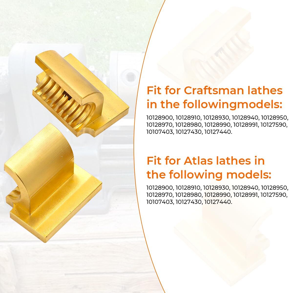 Brass Half Nuts / Split Nut Kit For Atlas / Craftsman 101 10F-12 10″ & 12″ Lathe