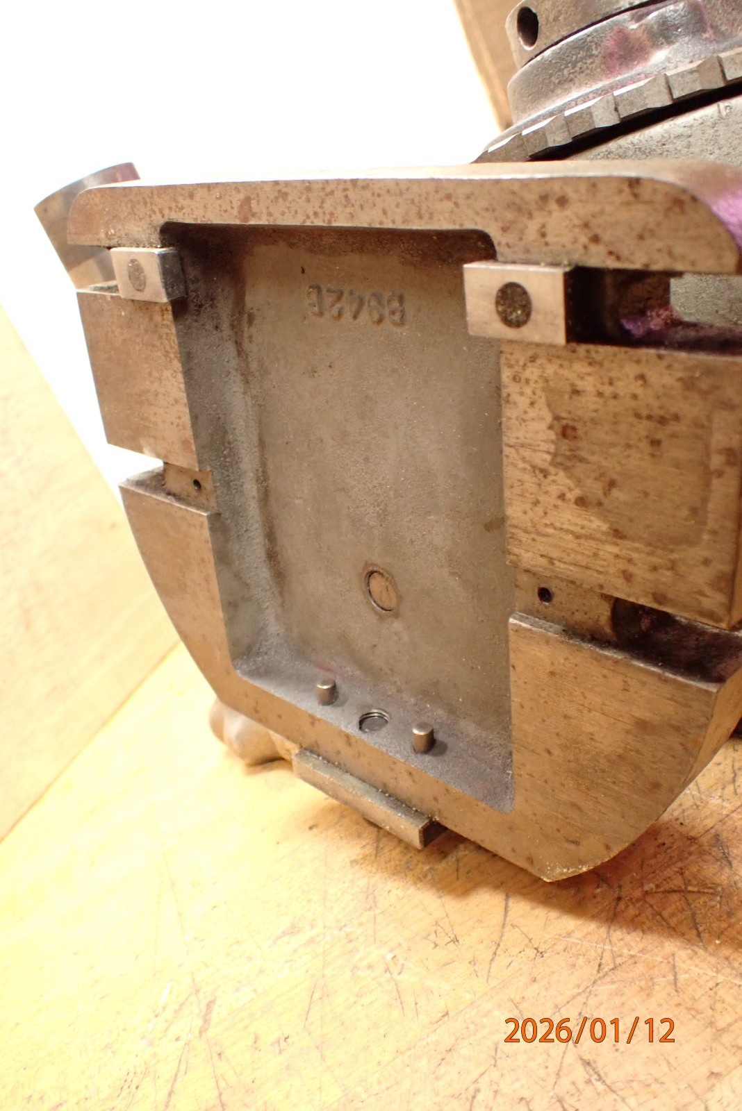 OLDER K.O. LEE B942 5C COLLET SPIN FIXTURE WORK HOLDING FIXTURE W/ SWIVEL BASE