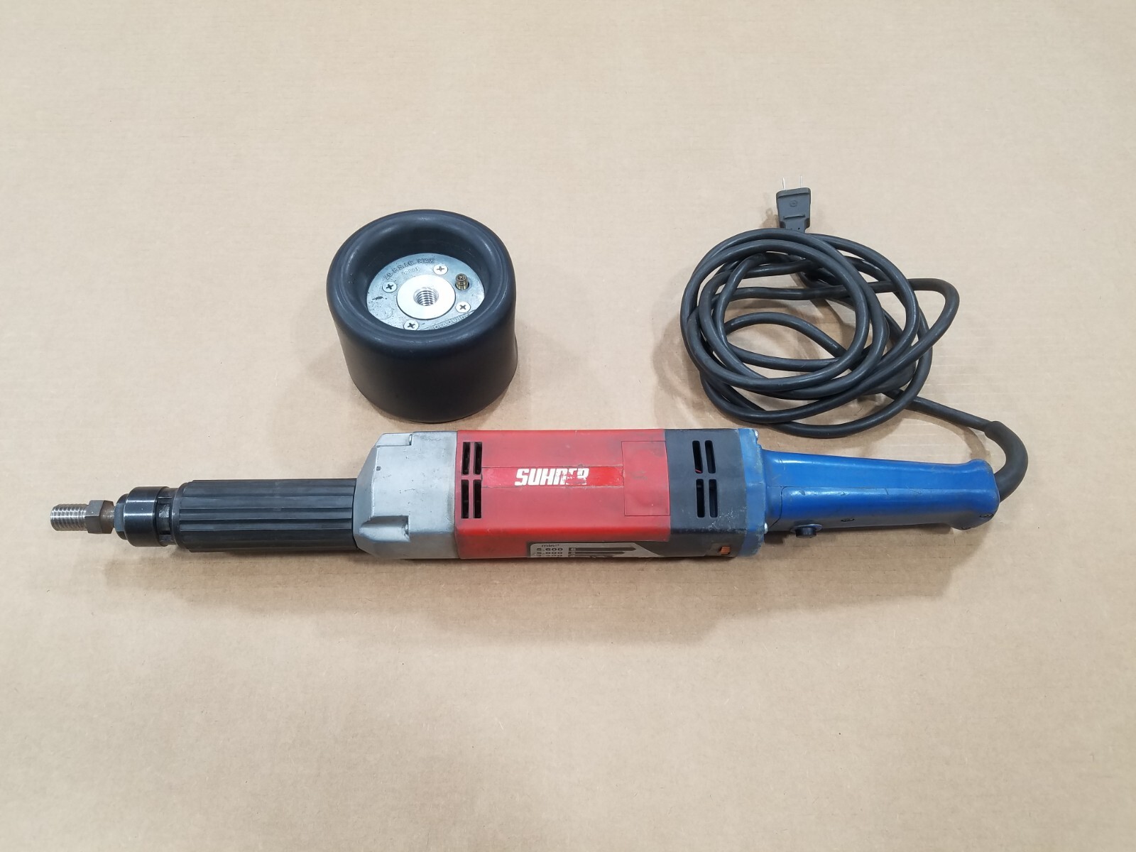 Suhner Straight Grinder / Polisher / Sander with Dynabrade Pneumatic Wheel
