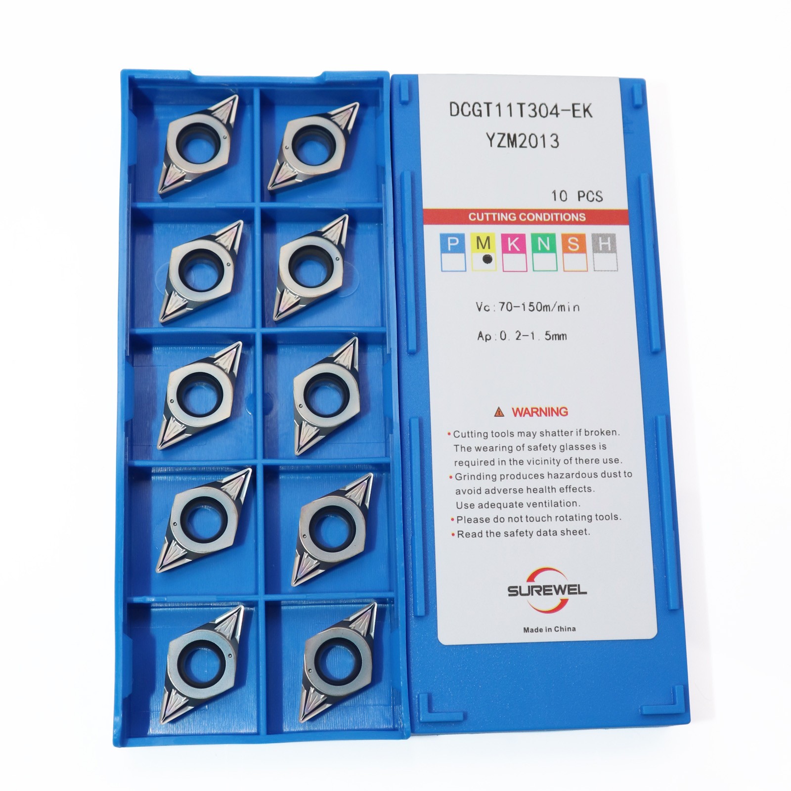 10PCS DCGT070202 DCGT11T304 internal hole stainless steel fine turning inserts