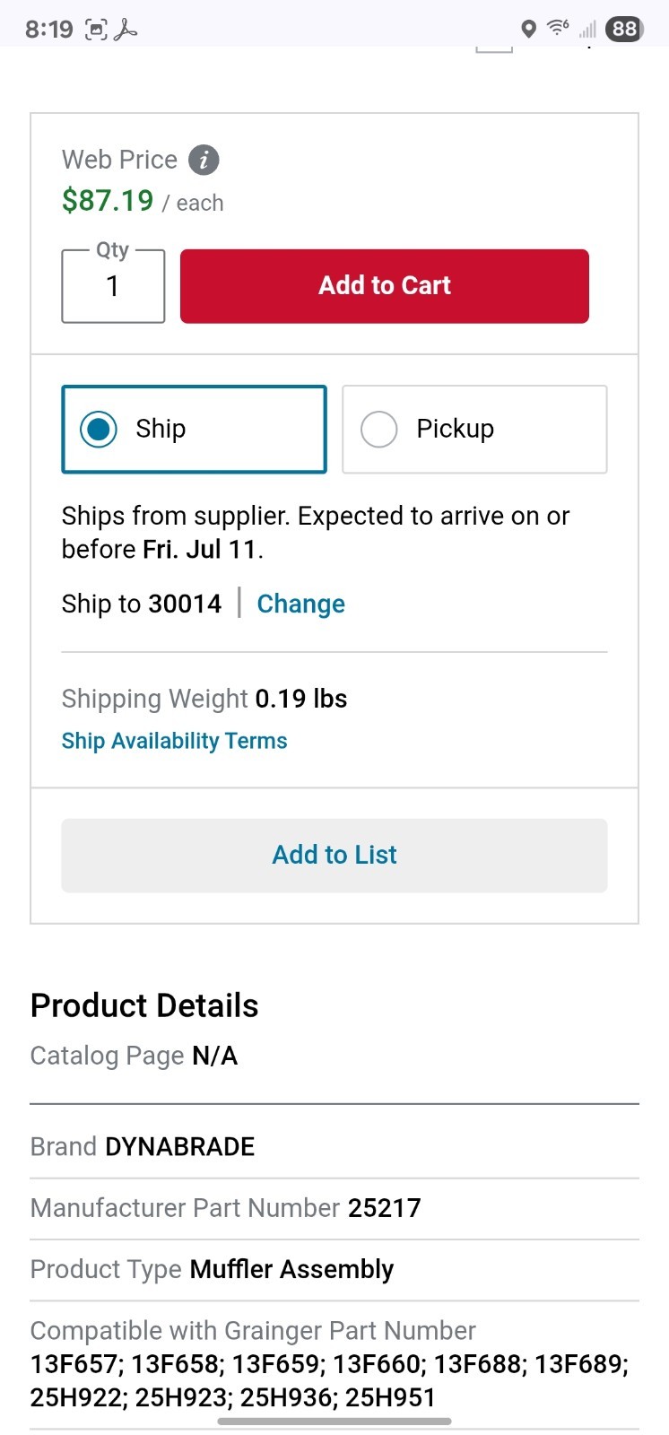 DYNABRADE ; Manufacturer Part Number: 25217 ; Product Type: Muffler Assembly