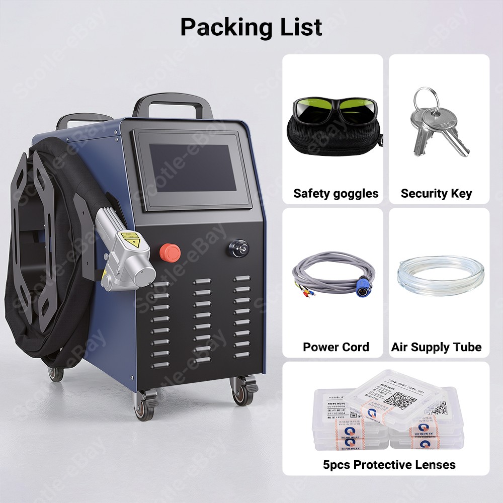 Portable Air Cooled 2000W Fiber Laser Cleaning Machine Rust Paint Oil Removal AU