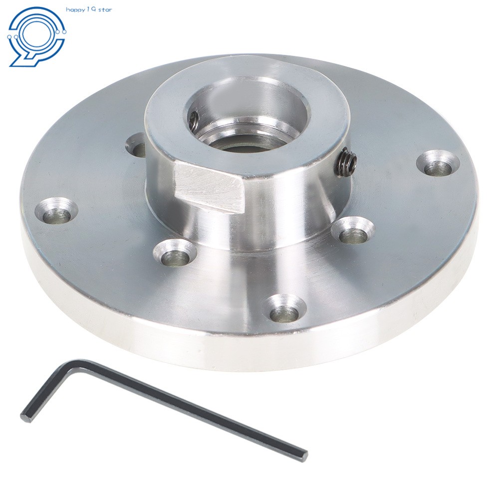 1Inch x 8tpi Threaded With Set Screws & 4 Inch Steel Wood Lathe Face Plate