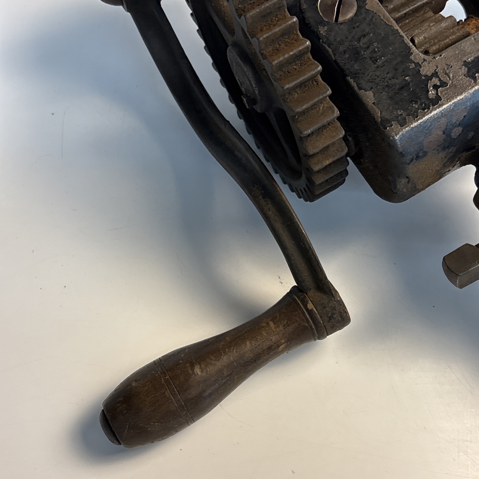 Antique PEXTO Sheet Metal Crimper Corrugating Machine Hand Crank Bench Mount