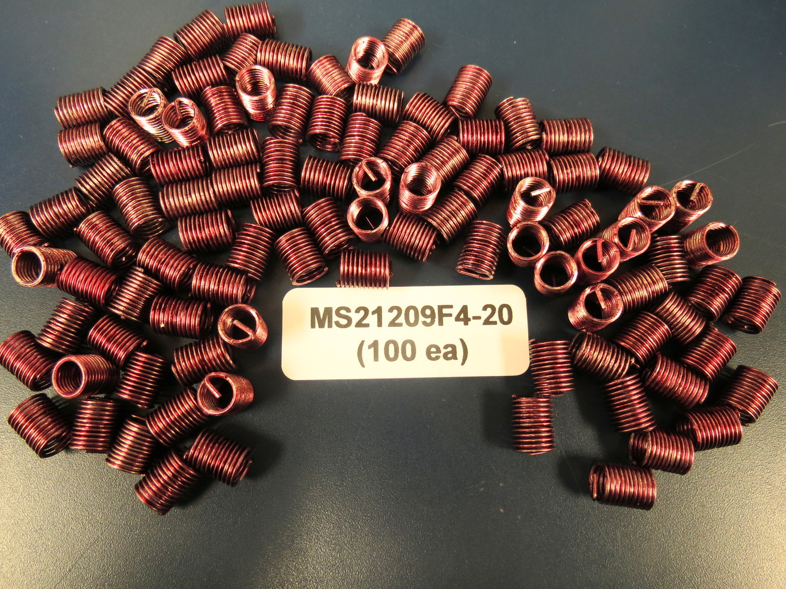 Helicoil 1/4-28 x .500 Helical Inserts Stainless 209F4-0500 / MS21209F4-20 (100)