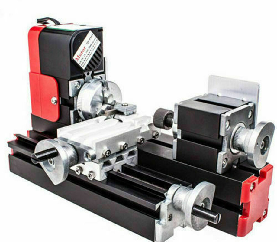 DC 12V 24W DIY Miniature Metal Multifunction Mini Lathe Machine 20000Rev/min