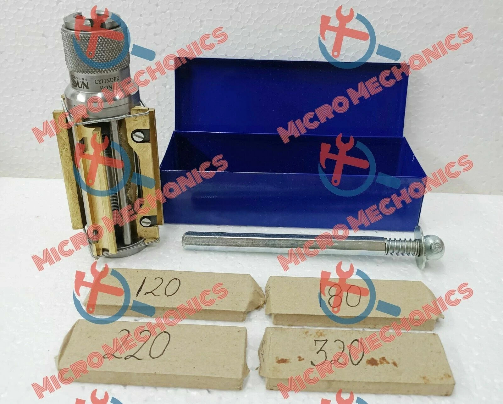 ENGINE CYLINDER HONE KIT – 50 To 75 MM HONING MACHINE + 4x HONING STONES – USA