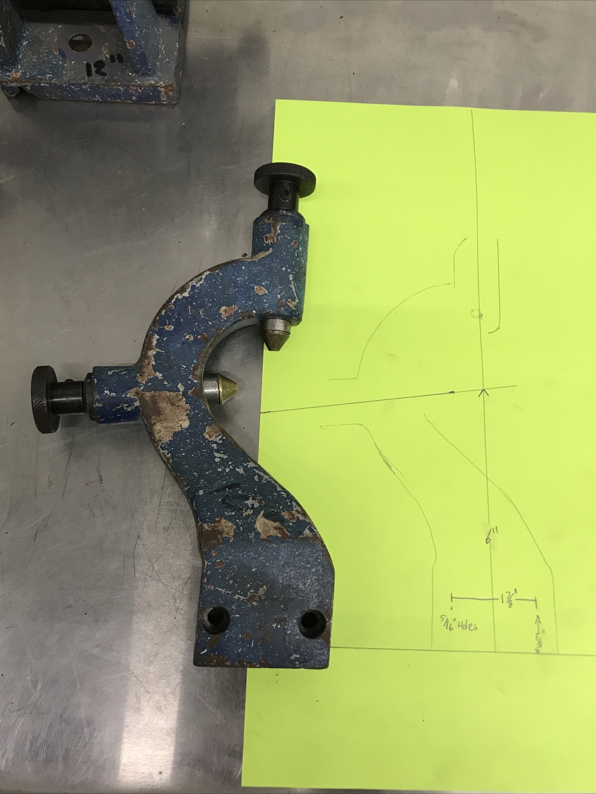 10″ Enco Lathe Follow Rest grizzly south bend Metal Lathe atlas support