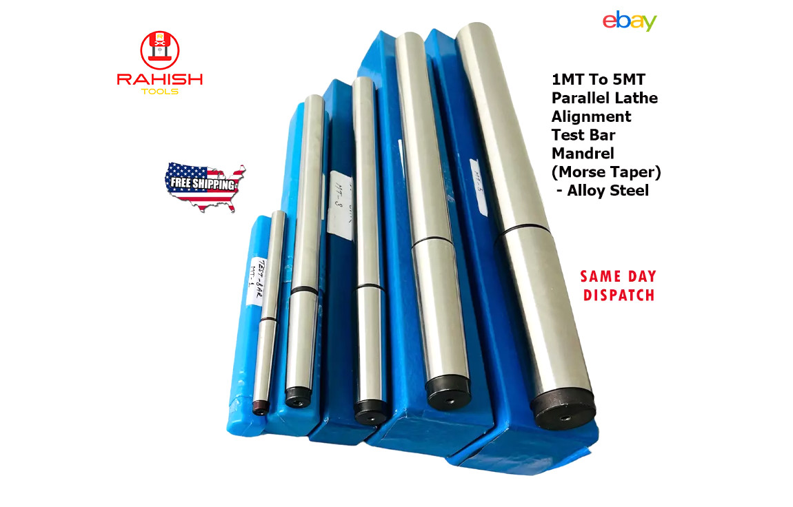 New Lathe Alignment Test Bar Shank Size 1MT, 2MT, 3MT, 4MT, 5MT RAHISHTOOLS