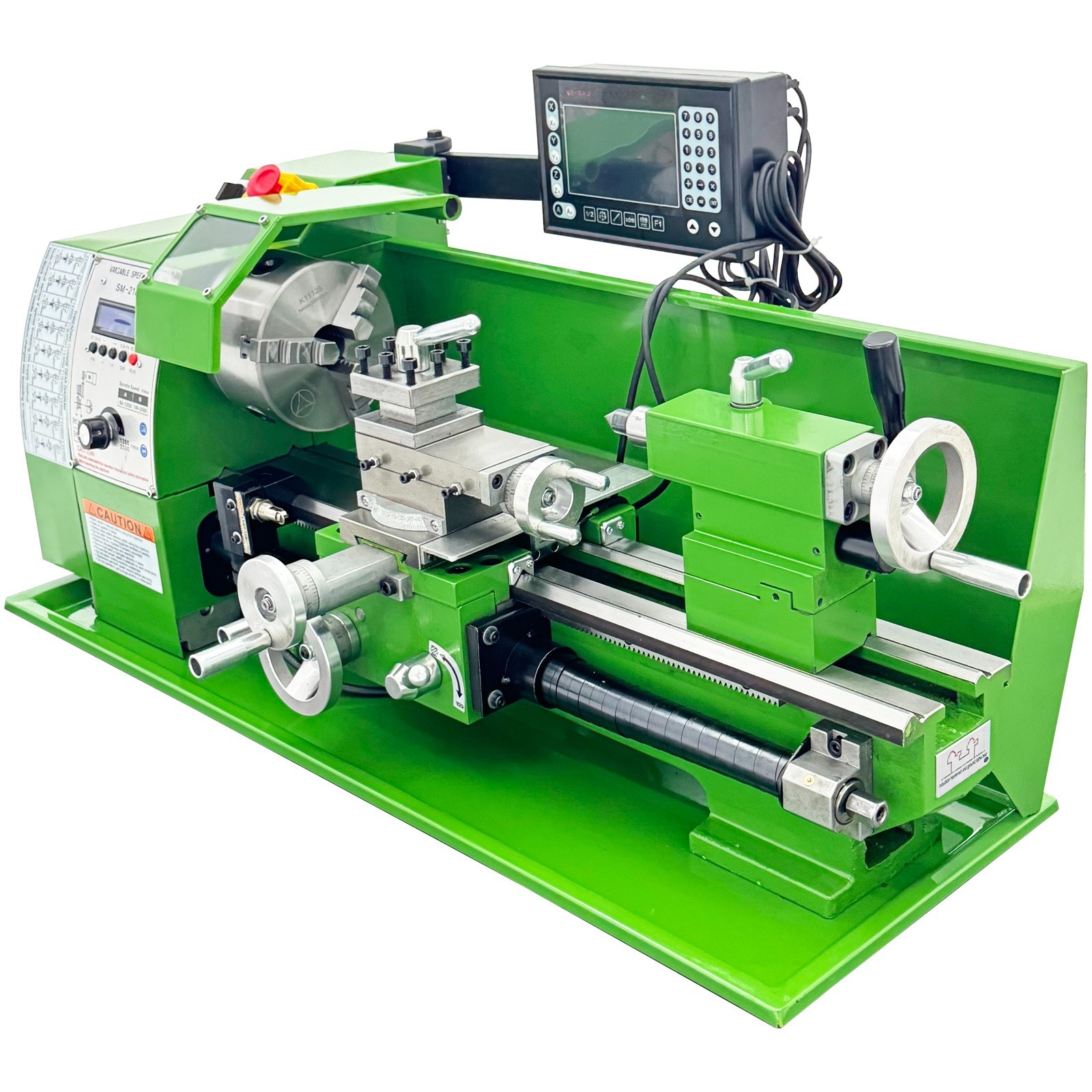 8”*16” Precision Instrument Metal Lathe Bench with Digital Grating Scale 110V