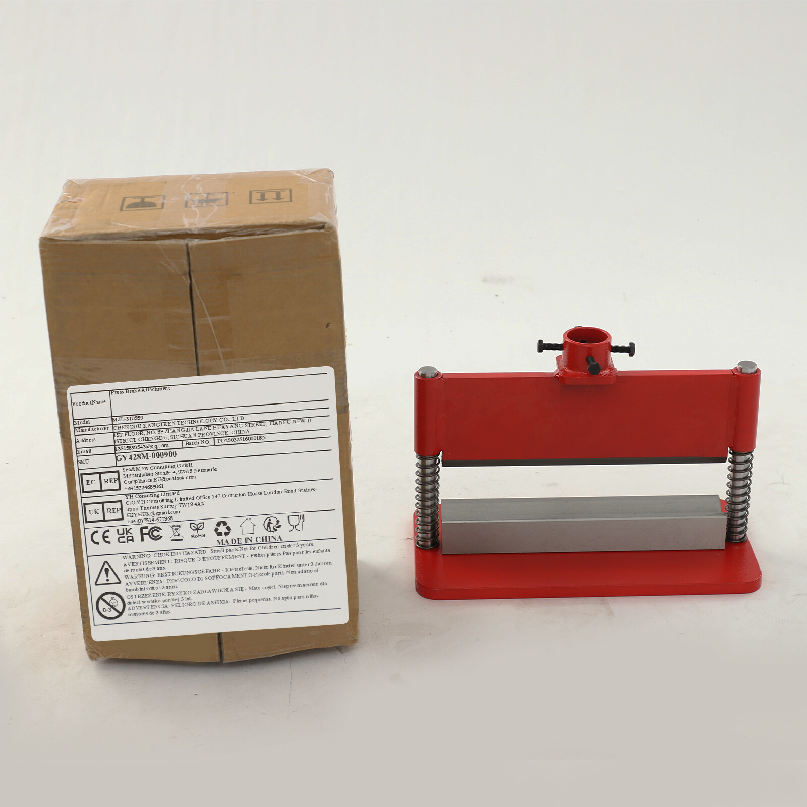 14.5*7.5*9.25in Red 45#Steel Press Brake Attachment For Hydraulic Shop Presses
