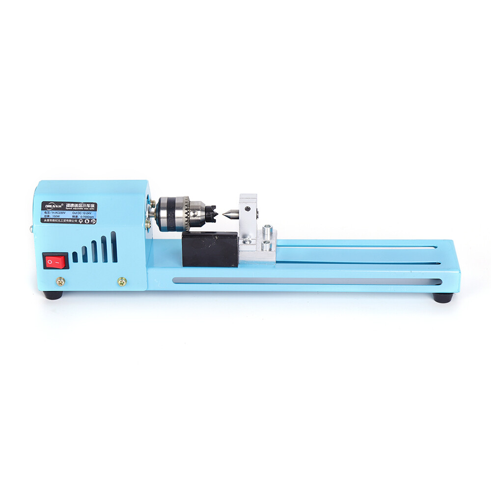Small Mini Aluminum Alloy Lathe Polishing Machine Woodworking Cutting DIY Tools