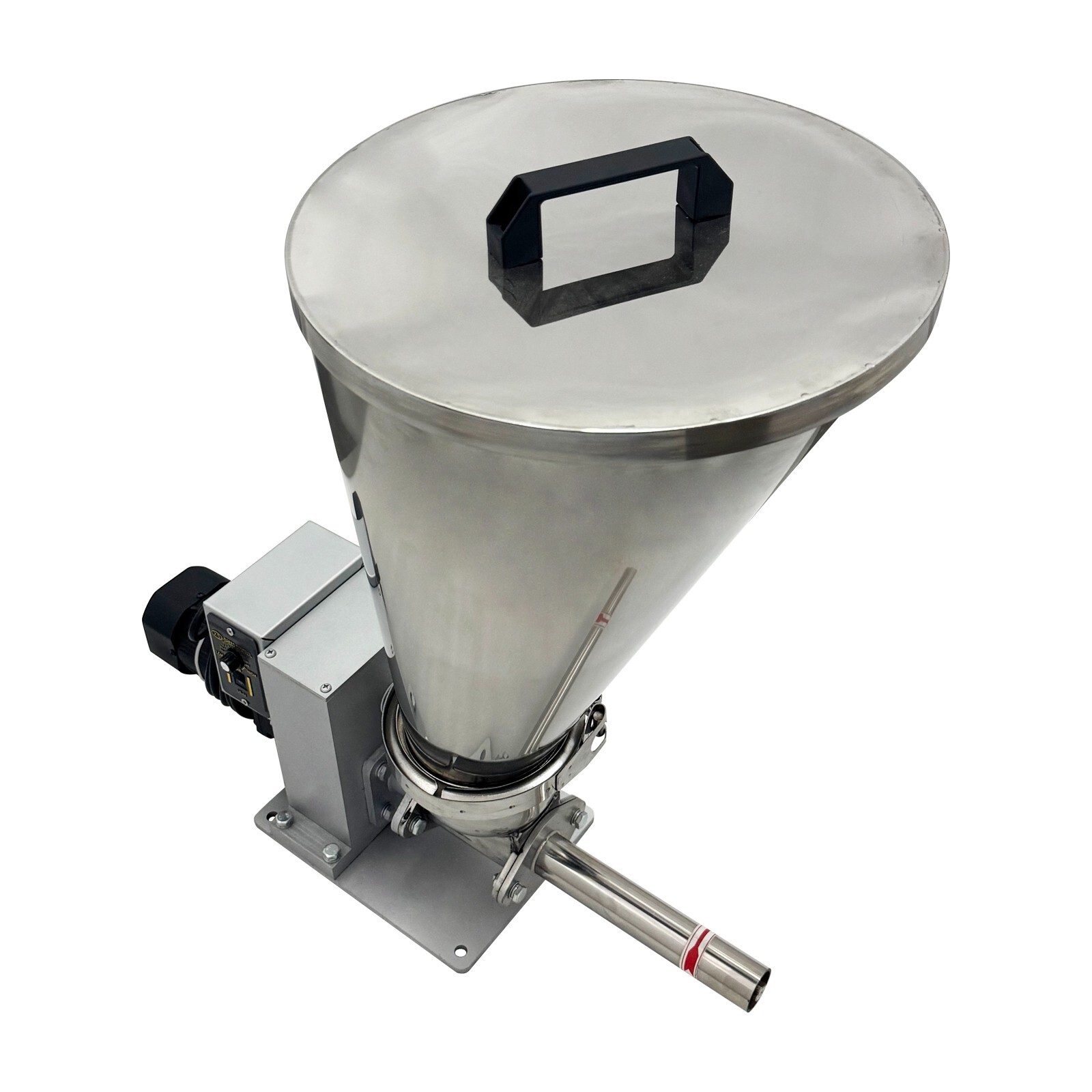 220V 1PH 0.12KW Single Screw Feeder Stainless Steel 0.6-3kg/h for Granules Fiber