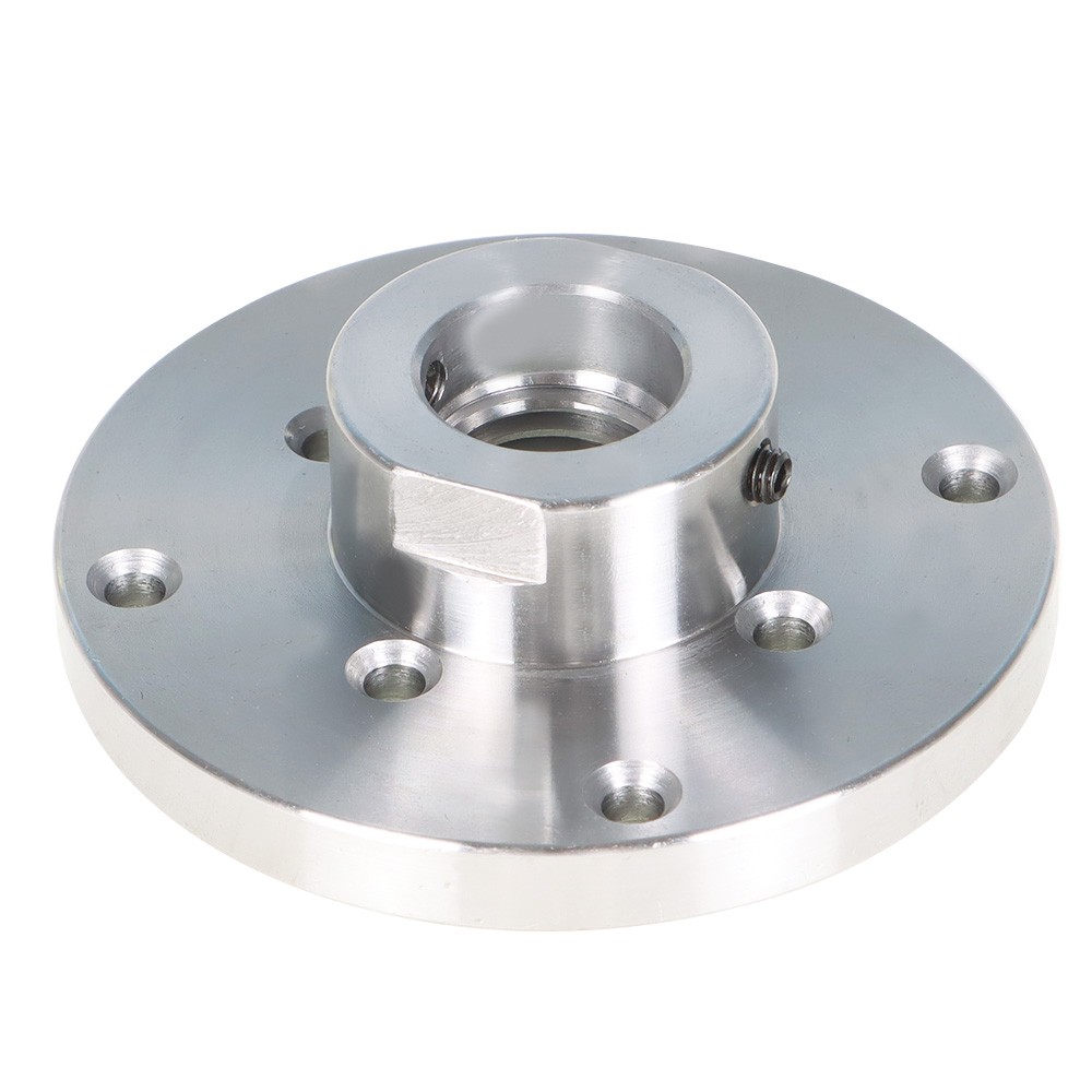4-Inch Steel Wood Lathe Face Plate, 1 Inch x 8 tpi Threaded With Set Screws