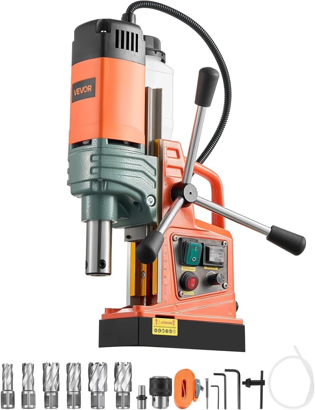 2922 lbf Magnetic Drill – Variable Speed 2″ Core Drilling Machine with 6 Cutters