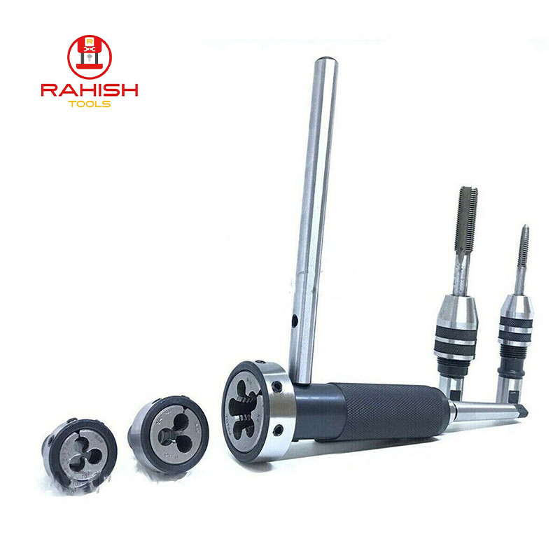 Lathe Tailstock Tap And Die Holder Set MT2 Shank Threading Tapping Kit 8 Pcs USA