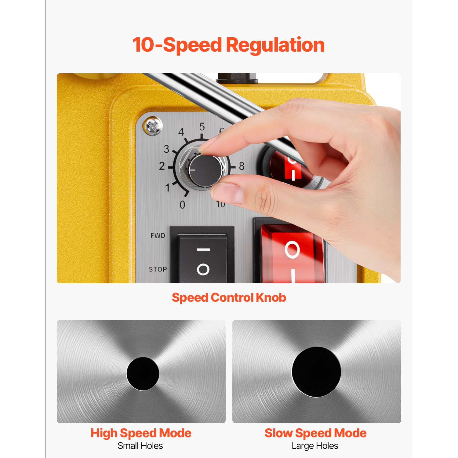 Uimoso Magnetic Drill 1200W 2810 lbf Mag Drill Press1.6in Boring Diameter Yellow