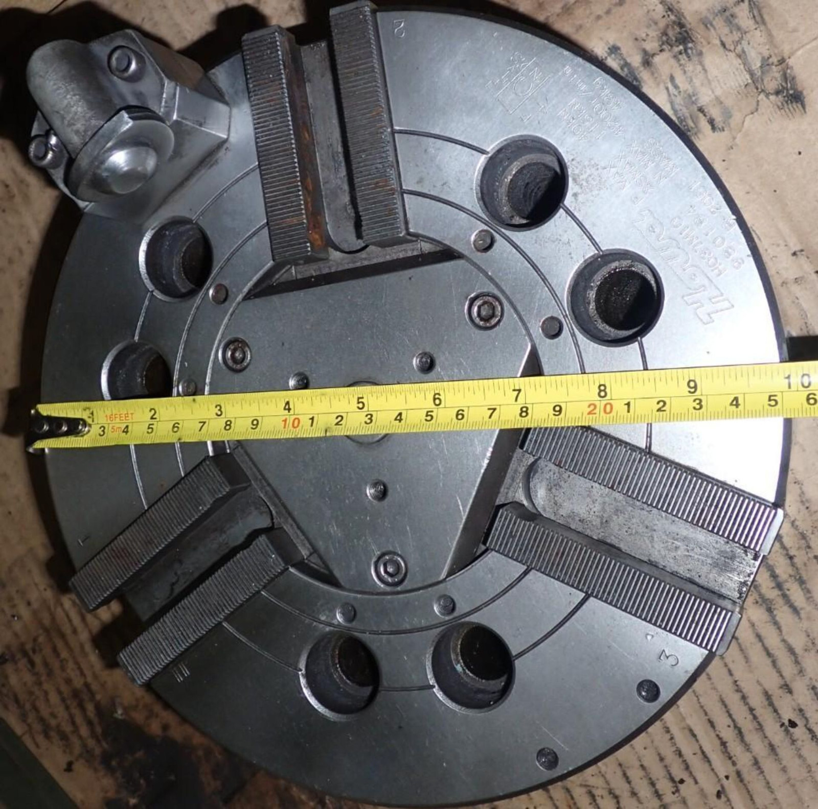 Howa H037M10 R-2051 10″ Hydraulic Power 3 Jaw Chuck CNC Lathe Closed Center 578