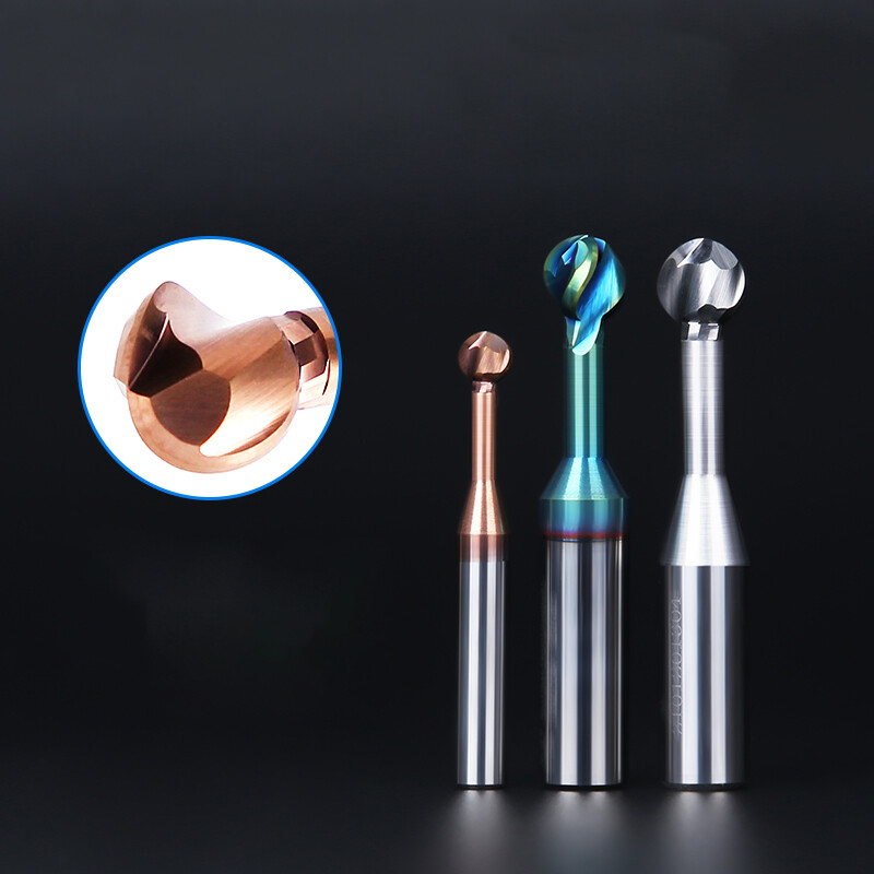 R2mm – R6mm Nano Coated Solid Carbide Ball Nose End Mill Lollipop Cutter CNC New