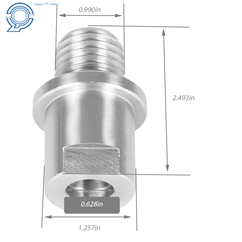 Converts 5/8″ Shopsmith to 1″ × 8tpi Lathe Headstock Spindle Adapter