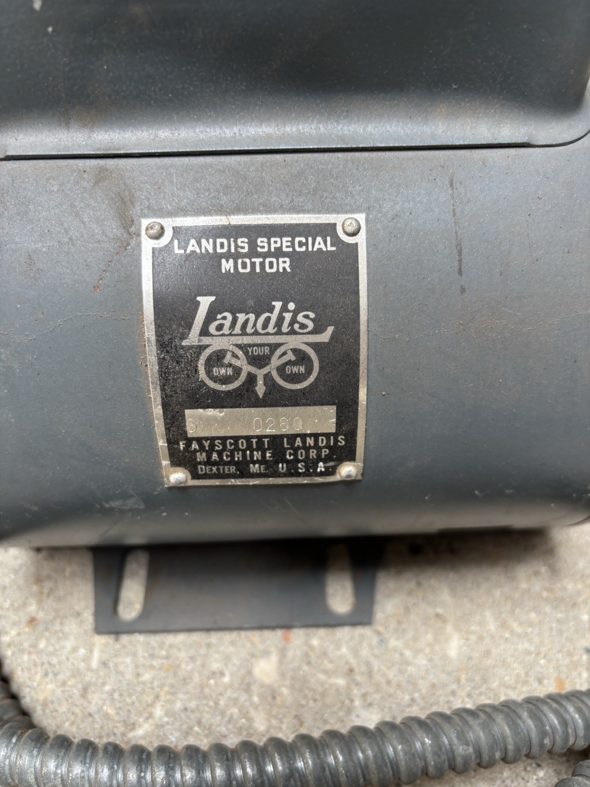 Landis Motor GE A-C Motor 5KC37JG 150F HP 1/2 RPM 3450