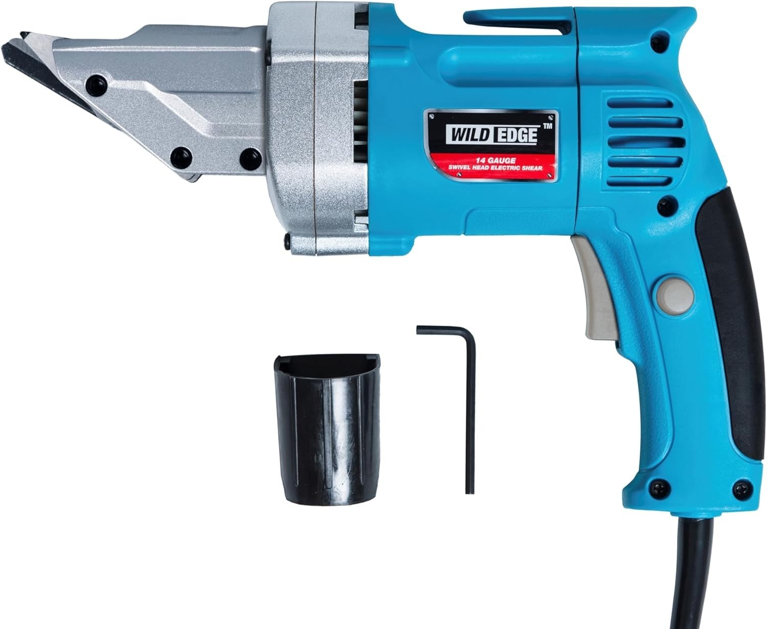 Electric Metal Shear, 14 Gauge 5.0 Amp Variable Speed Swivel Head Heavy Duty …