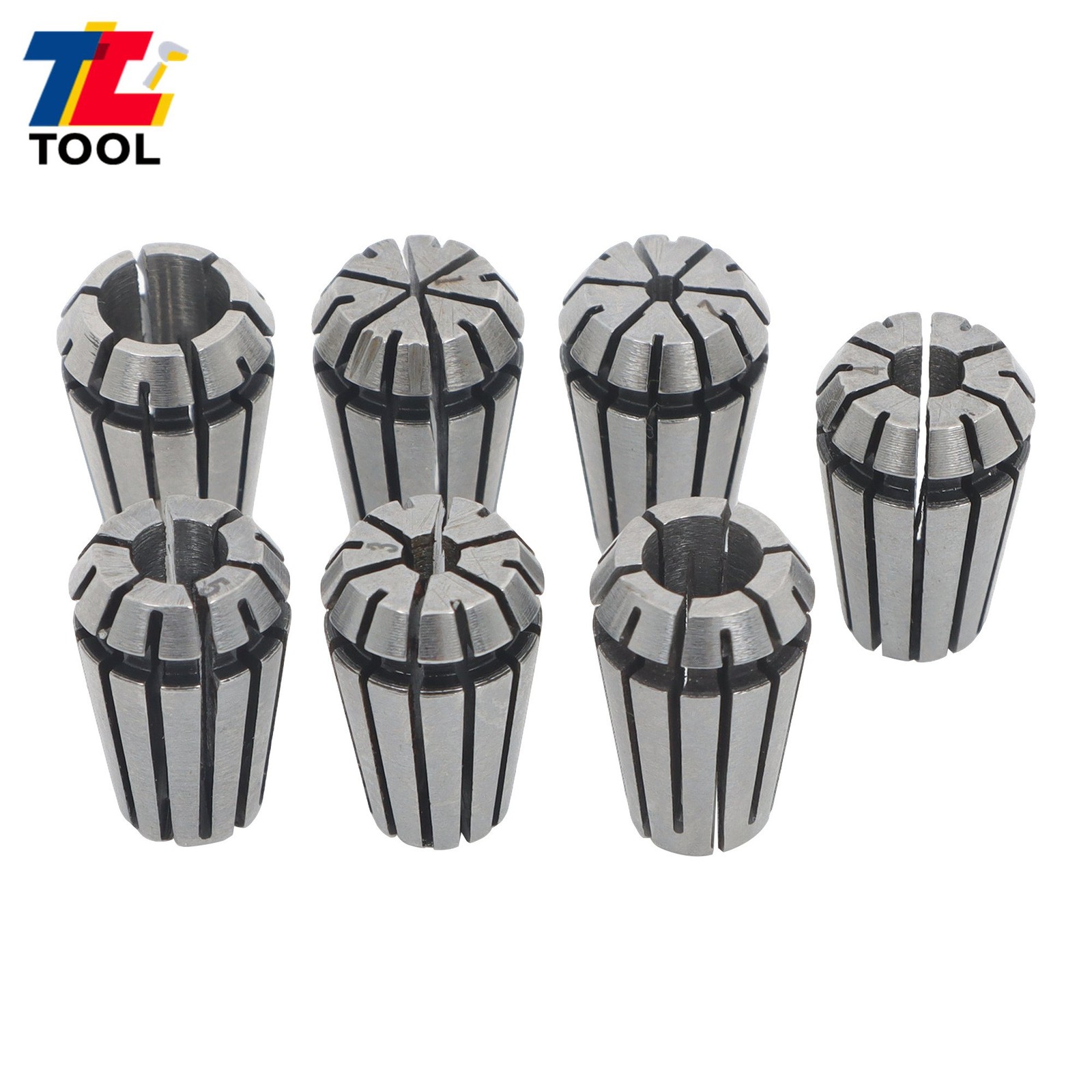 CNC Milling Lathe Tool ER11 Collet Set 7 Pack 1mm to 7mm Included