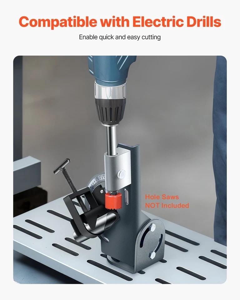 Pipe Notcher 1/2 to 2-inch Tubing Notcher with 0 to 60° Adjustable Angle