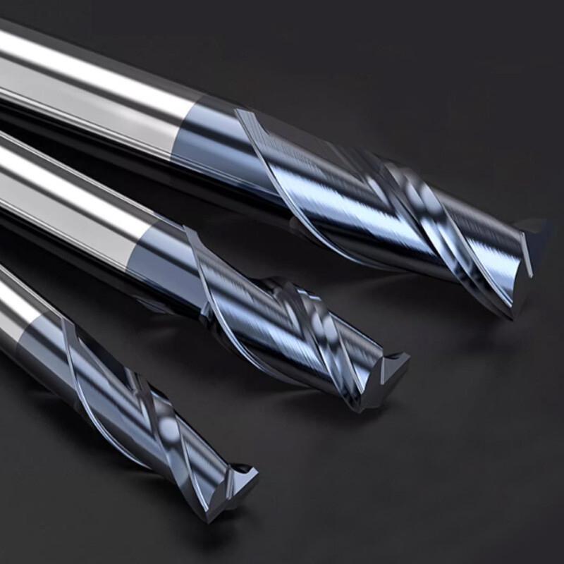HRC45° 2 Flute Carbide End Mill Tungsten Steel Milling Cutter TiAN Coating Tools