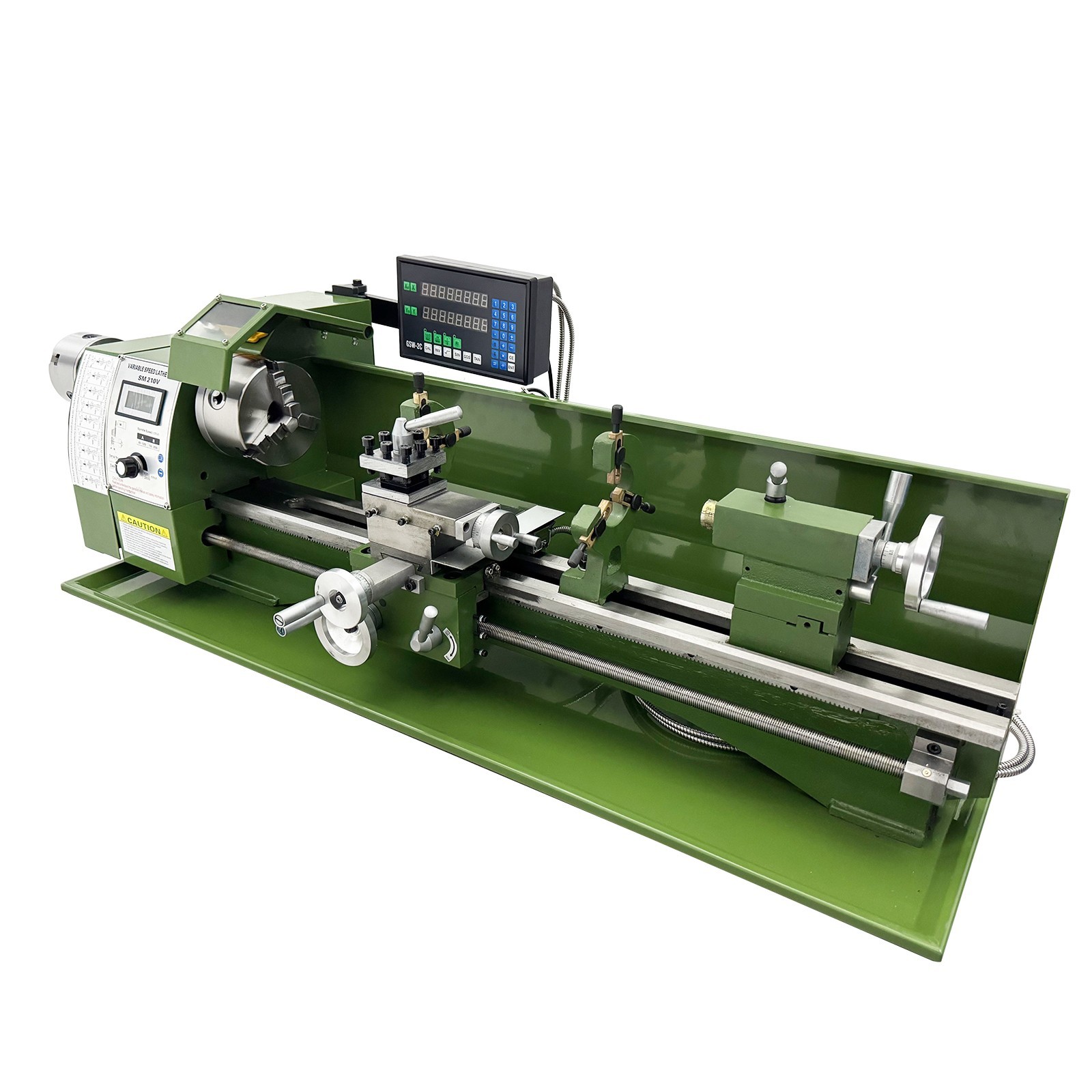 1100W Double Chuck Metal Bench Lathe 110V 8″x29.5″Precision Lathe w/Grating Rule