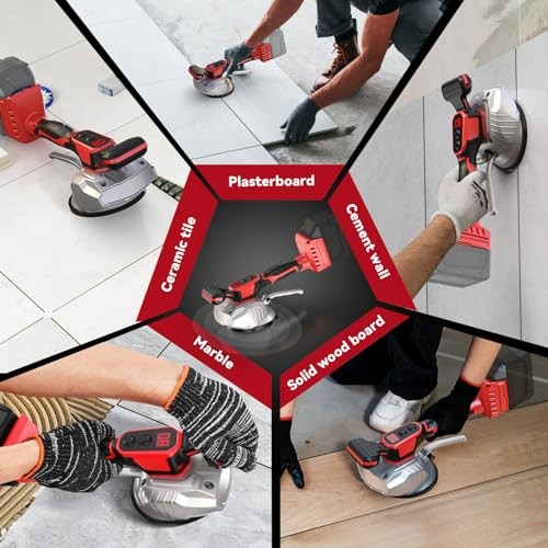 Cordless Tile Vibration Leveling Machine Compatible with Milwaukee 18V Battery,