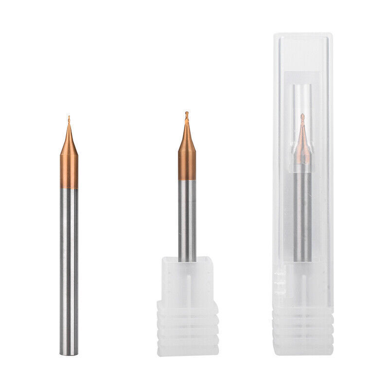 Solid Carbide Ball Nose Micro End Mill TiCN Coating 2 Flutes 0.1mm – 0.45mm