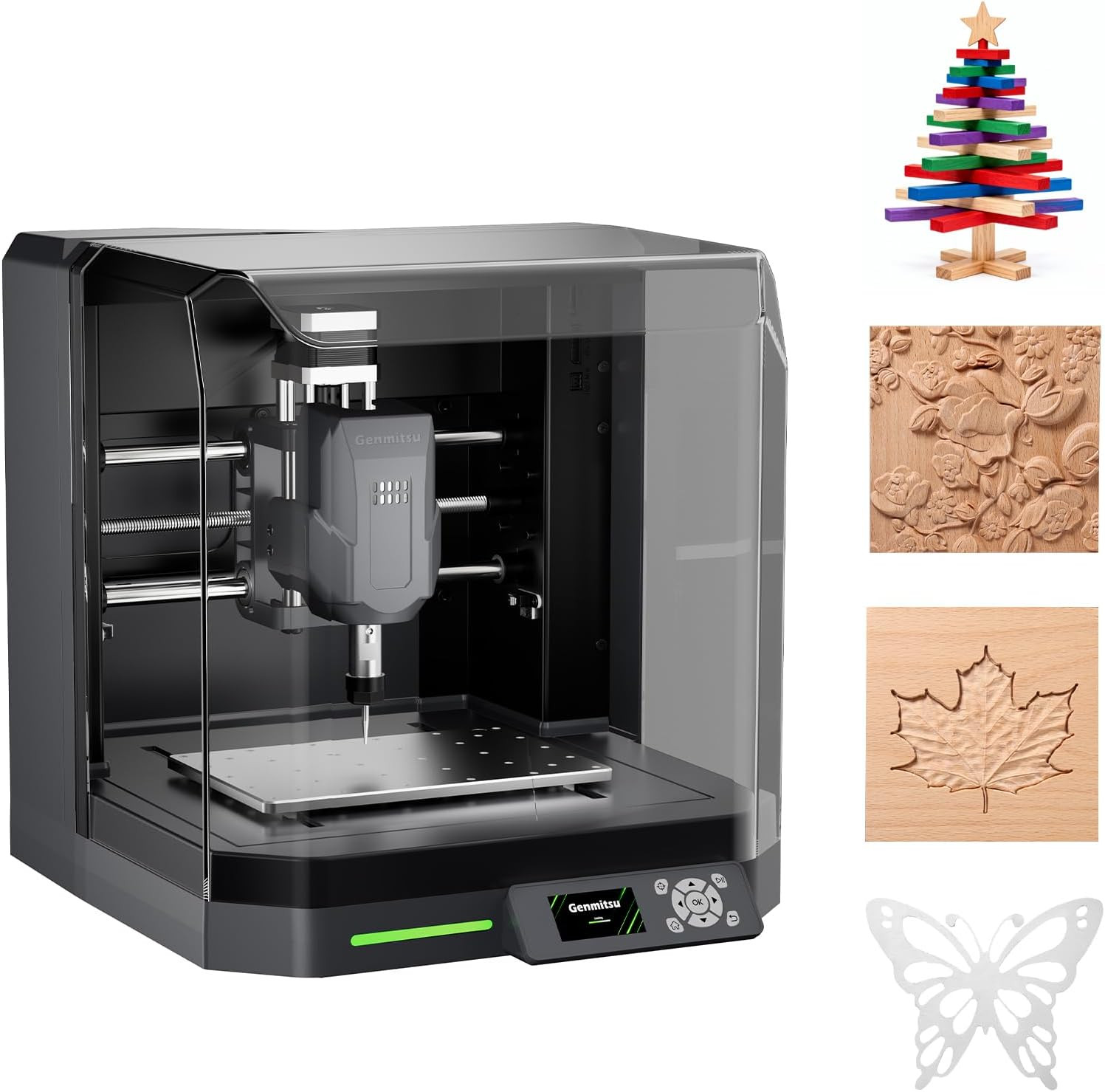 Cubiko CNC Router Machine with Enclosure, PCB Milling Machine, Smart Desktop CNC