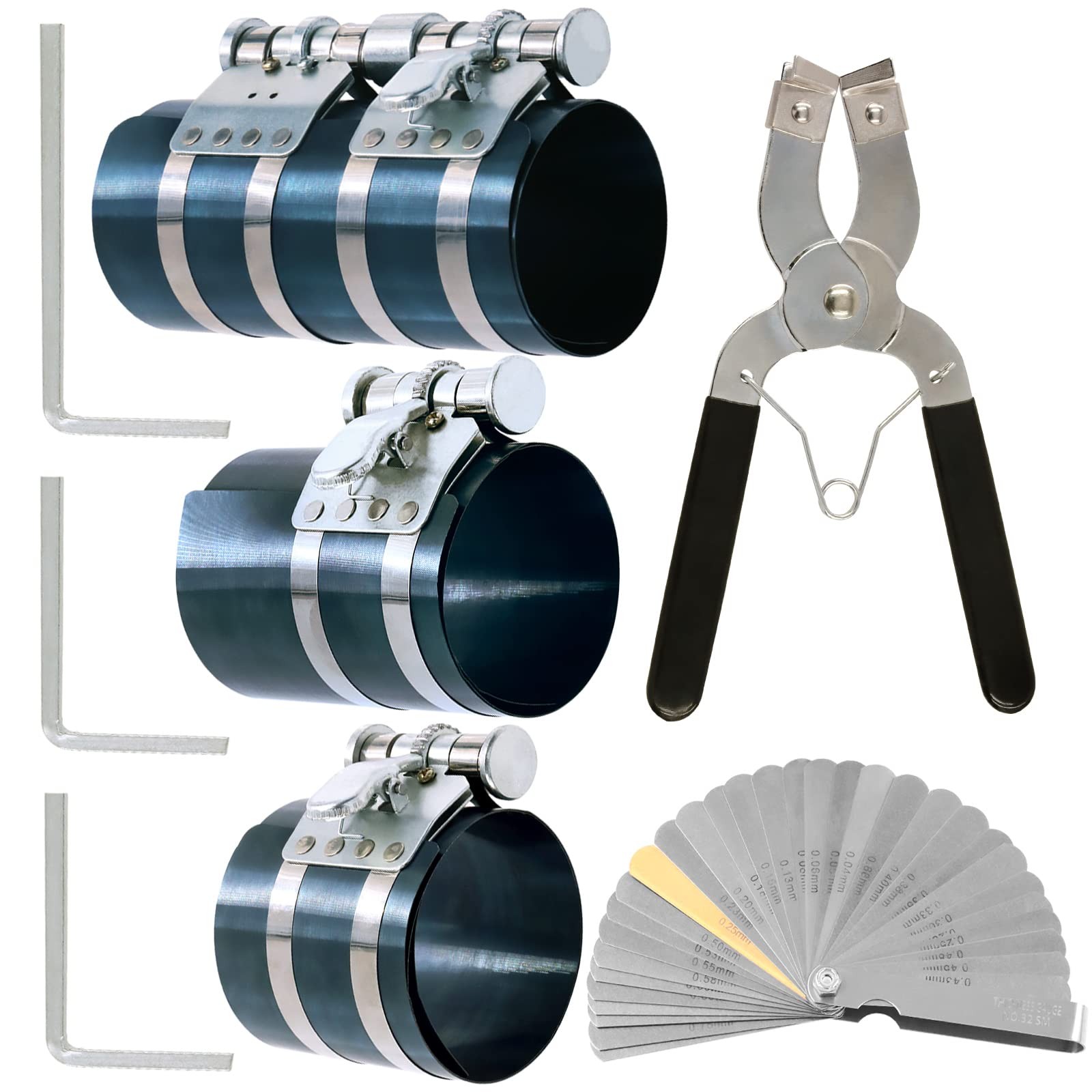 8Pcs 3″ 4″ 6″ Piston Ring Compressor and Adjustable Piston Installation Tool …