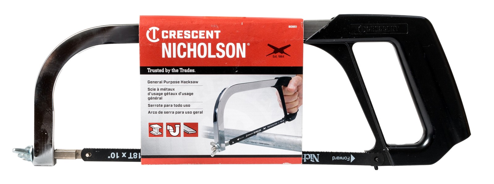 Crescent Nicholson General Purpose Hacksaw 10 In-12 In Blades Model Number 80951